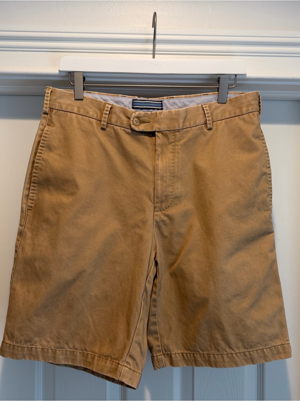 Peter Millar Tan Flat Front Chino Shorts